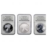 [3 Coins]2006 Silver Eagle NGC MS/PF69 20th Anniv.