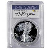 1986-S Silver Eagle PCGS PR70 DCAM Thomas D Rogers