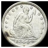1854 Arrows Seated Liberty Quarter CLOSELY UNCIRC