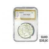 1924-S Silver Peace Dollar PGA MS65