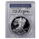 1999-P Silver Eagle PCGS PR70 DCAM Thomas D Rogers