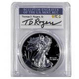 1999-P Silver Eagle PCGS PR70 DCAM Thomas D Rogers
