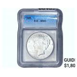 1928 Silver Peace Dollar ICG MS63