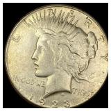 1923-S Toned Silver Peace Dollar SUPERB GEM BU