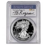 1999-P Silver Eagle PCGS PR70 DCAM Thomas D Rogers