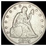 1875-CC Silver Twenty Cents  LIGHTLY CIRCULATED