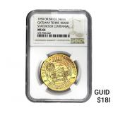 1959 Gateway To Mt. Hood OR BRASS 34MM NGC MS66