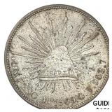 1909Mo GV Mexico Silver Peso CHOICE AU