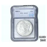 1885-O Morgan Silver Dollar ICG MS66