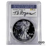 1999-P Silver Eagle PCGS PR70 DCAM Thomas D Rogers