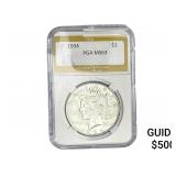 1934 Silver Peace Dollar PGA MS63