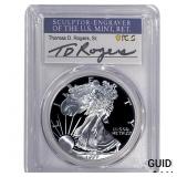 1999-P Silver Eagle PCGS PR70 DCAM Thomas D Rogers