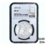 1879-S Morgan Silver Dollar NGC MS64