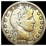 1915-S Silver Barber Quarter LIGHTLY CIRCULATED