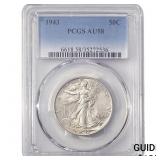 1943 Walking Liberty Half Dollar PCGS AU58