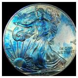 2014 Toned 1 oz Silver American Eagle $1 SUPERB GE