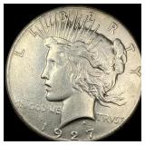 1927 Silver Peace Dollar NEARLY UNCIRCULATED