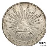 1908Mo AM Mexico Silver Peso CHOICE AU