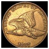 1857 Flying Eagle Cent NEARLY UNCIRCULATED