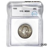1950 Washington Silver Quarter ICG MS66