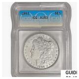 1893 Morgan Silver Dollar ICG AU53