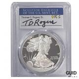 1989-S Silver Eagle PCGS PR70 DCAM Thomas D Rogers