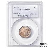 1927-D Buffalo Nickel PCGS MS63