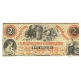 1861 $2 Augusta Georgia Insurance & Banking Co.