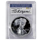 1986-S Silver Eagle PCGS PR70 DCAM Thomas D Rogers