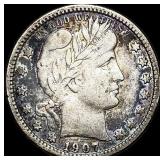 1907-O Barber Quarter LIGHTLY CIRCULATED