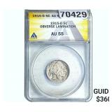1915-D Buffalo Nickel ANACS AU55 Obv. Lamination