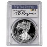 1999-P Silver Eagle PCGS PR70 DCAM Thomas D Rogers