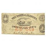 1863 25C Confederate State of Alabama