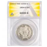 1904-O Barber Half Dollar ANACS G6
