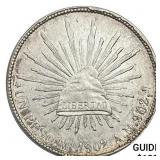 1902Mo AM Mexico Silver Peso CHOICE AU