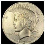 1934-D Silver Peace Dollar CHOICE AU