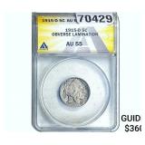 1915-D Buffalo Nickel ANACS AU55 Obv. Lamination
