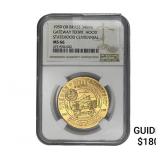 1959 OR BRASS 34MM NGC MS66