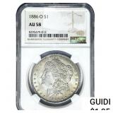1886-O Morgan Silver Dollar NGC AU58