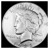 1935 Silver Peace Dollar CHOICE AU