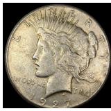 1927 Silver Peace Dollar NEARLY UNCIRCULATED