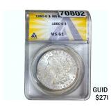 1880-O Morgan Silver Dollar ANACS MS61