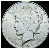 1927-D Silver Peace Dollar CHOICE AU