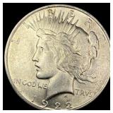 1922 Toned Silver Peace Dollar SUPERB GEM BU