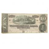 1864 $10 Confederate States America Richmond