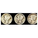 [3] 1921-1926 Mercury Dime NICELY CIRCULATED