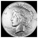 1934 Silver Peace Dollar CHOICE AU