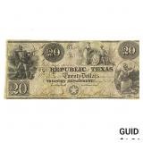 1849 $20 Lonestar Republic of Texas