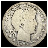 1893-S Silver Barber Half Dollar NICELY CIRCULATE