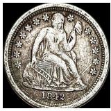 1842-O Silver Seated Liberty Dime NEARLY UNCIRCUL